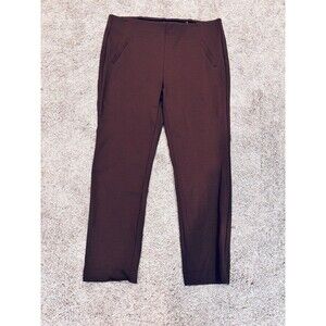 Chico's Fabulously Slimming Ankle Pants Womens Size 2 Lg Brown Pull On Stretch